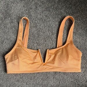 Aerie Orange V-Neck Women's Bikini Top